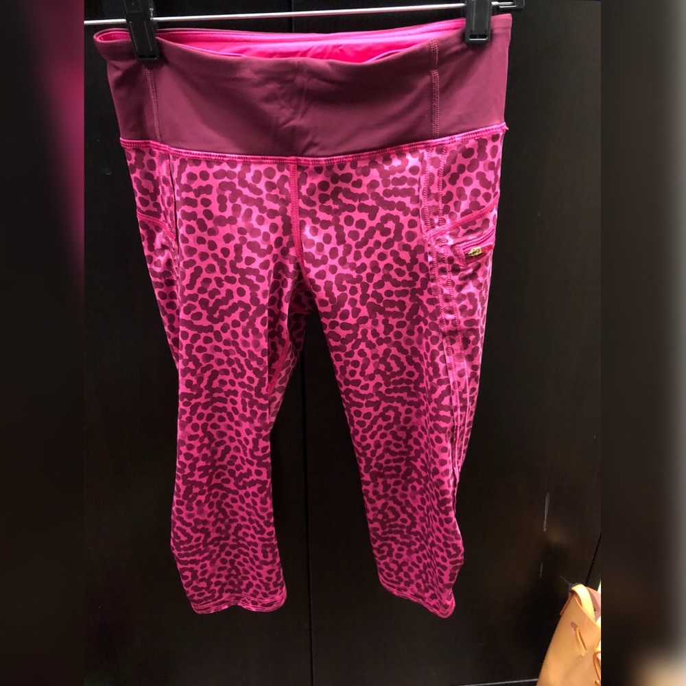 Lululemon Pink Leopard Yoga Pants
